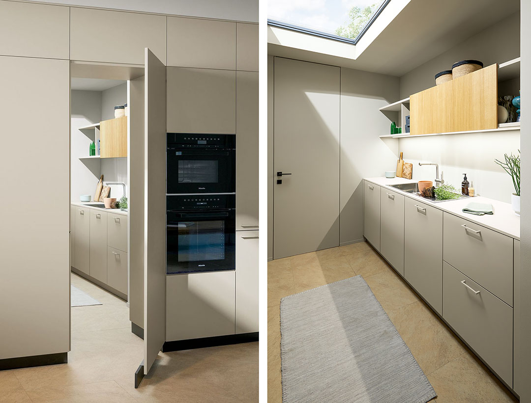 NX510 Pebble Grey Matt Velvet German Kitchen